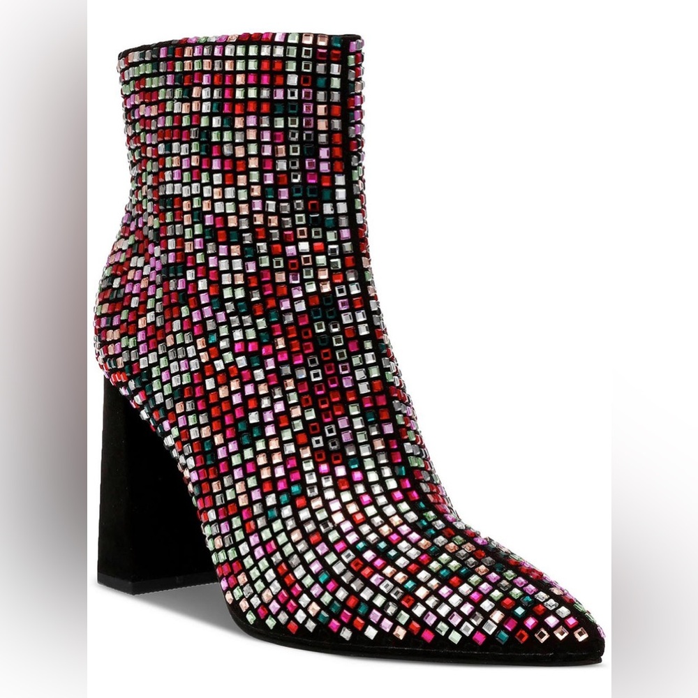 Wild Pair Ingridd Pointed Toe Bling Dress Booties Size 6.5